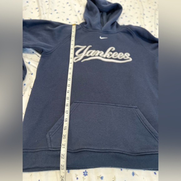 Vintage Y2K Sz:L New York Yankees MLB Nike Team Center Swoosh Logo Hoodie - Picture 4 of 11